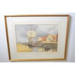 Charles Harmony Harrison (1842-1902), signed and dated 1897, watercolour, "Quayside Scene by The