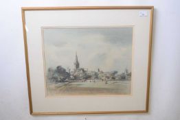Arthur E. Davies RBA RCA (British,1893-1988), Norwich Cathedral, watercolour and ink, signed, 13.