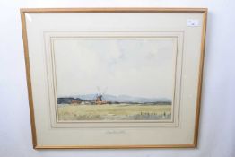 Edward Wesson RBA RA (British,1910-1983), 'Cley Mill, Norfolk', watercolour, 11.5x16ins, framed