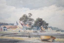 Charles Mayes Wigg (British,1889-1969), 'Burnham Overy Staithe', watercolour, signed,14x21ins,