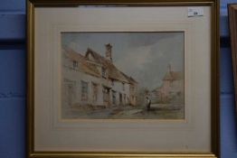 Arthur E. Davies RBA RCA ( British,1893-1988) 'Cottage New Buckingham, Norfolk', pencil and