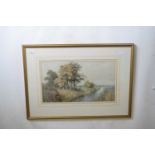 Charles Harmony Harrison (1842-1902), signed and dated 1887, watercolour, "A Quiet Dyke on The