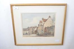 Arthur E. Davies RBA RCA (1893-1989), signed watercolour, "Cow Hill, Norwich", framed and glazed