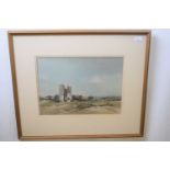 Arthur E. Davies RBA RCA (British,1893-1988), Orford Castle, watercolour and ink, signed, framed and