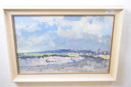 Geoffrey Chatten RBA (British, b.1938), 'Blakeney', oil on board, signed, 17x11.5ins, framed.