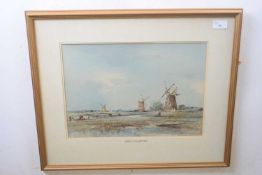 Arthur E.Davies RBA RCA (British,1893-1988), 'Three Mills, Runham', watercolour and ink, signed,