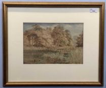 Charles Harmony Harrison (British, 1842-1902), landscape scene, watercolour, signed, 8.5x12ins,