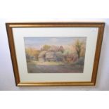 J.R. Goodman (British, b.1870), "The Old Barn", watercolour, signed, 13.5x19ins, framed and glazed.