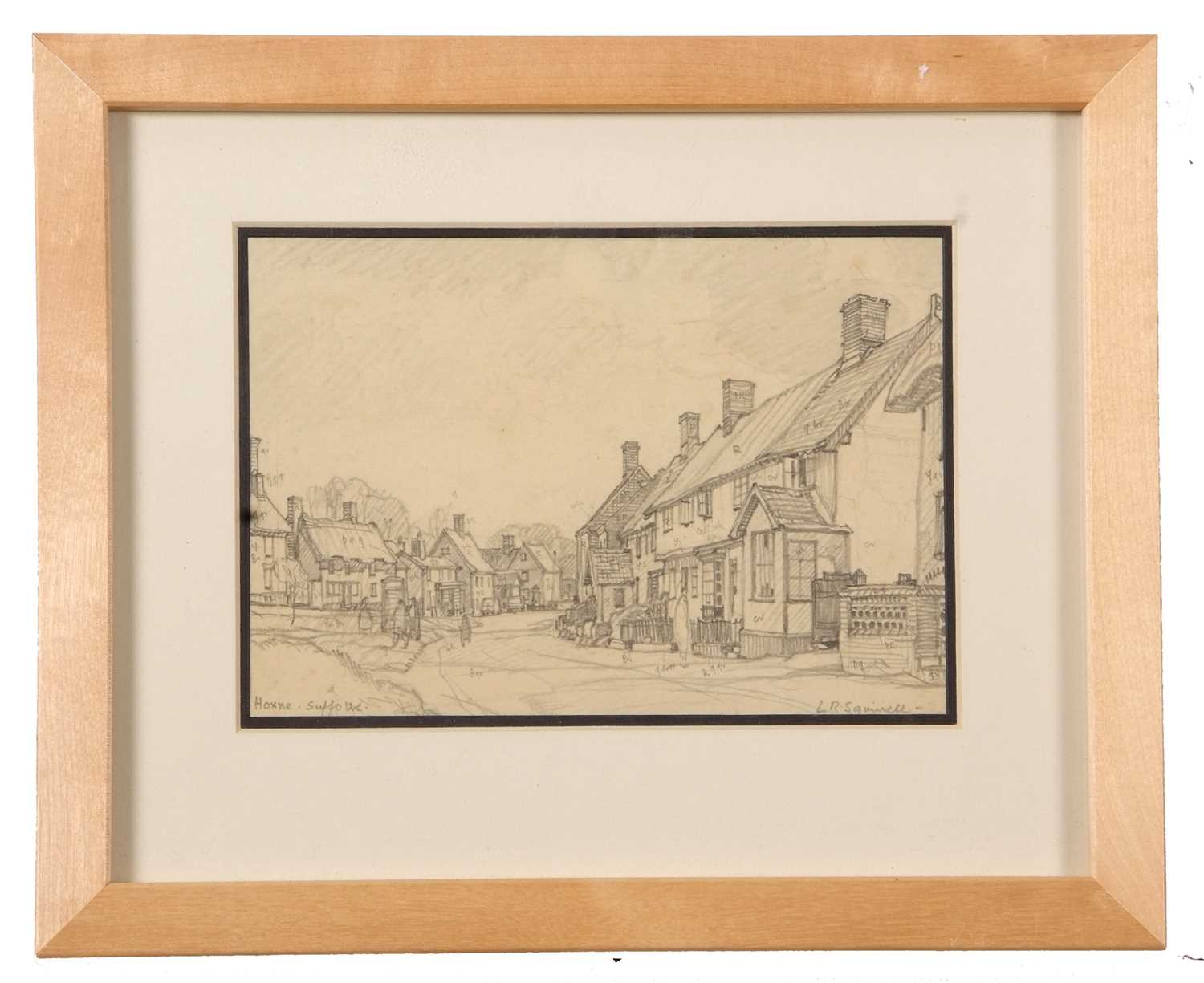 Leonard Russell Squirrell RWS RI RE (British,1893-1979), 'Hoxne, Suffolk', pencil on paper, signed,