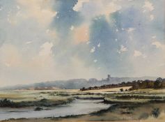 Adrian Taunton (British, b.1939), 'Morston Creek', watercolour, signed, indistinctly dated,10.