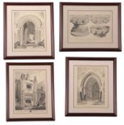 John Sell Cotman (1782-1842), a group of four etchings: 'South door-way Mindham Church, Norfolk' (