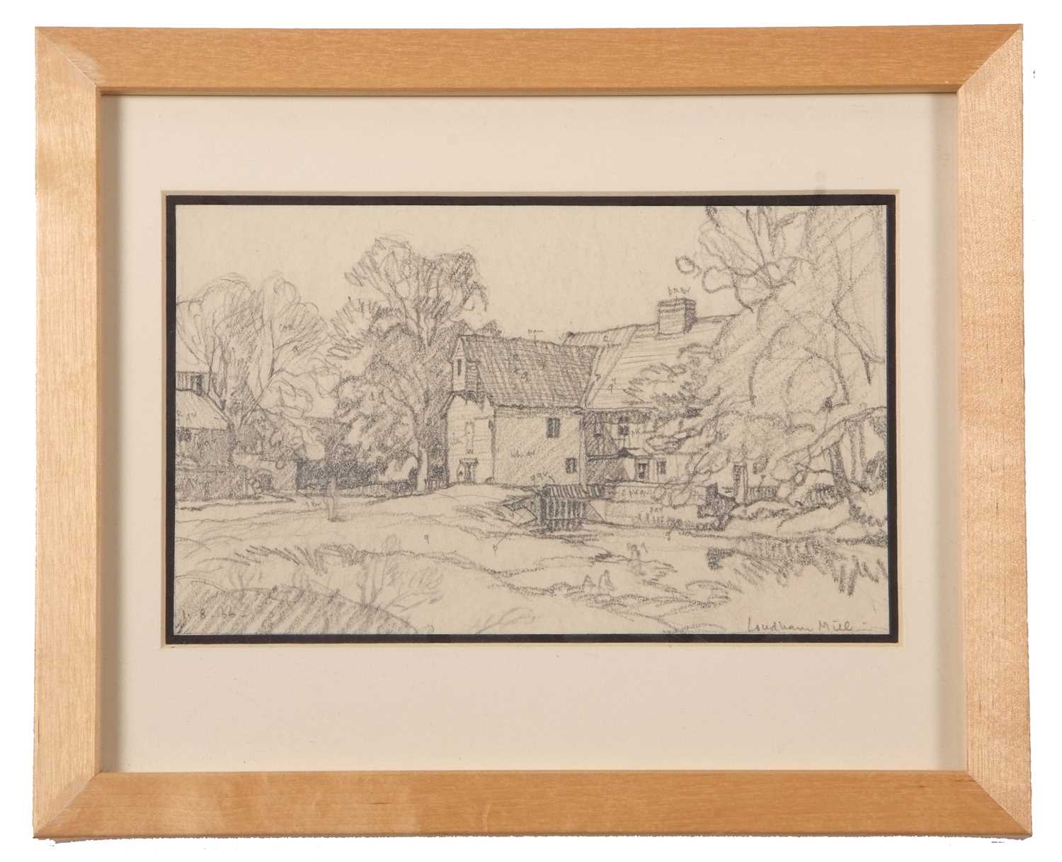 Leonard Russell Squirell RWS RI RE (British, 1893-1979), 'Loudham Mill Pettistree', pencil on paper,