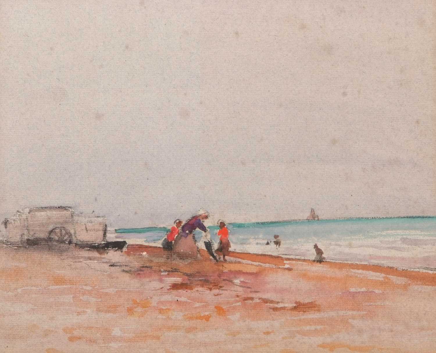 Robert Graham Dryden Alexander (British,1875-1945), Norfolk coastal scene, inscribed on verso in - Image 2 of 2