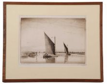 Charles Mayes Wigg (British, 1889-1969), 'Barton - Norfolk', etching, titled and signed in pencil,
