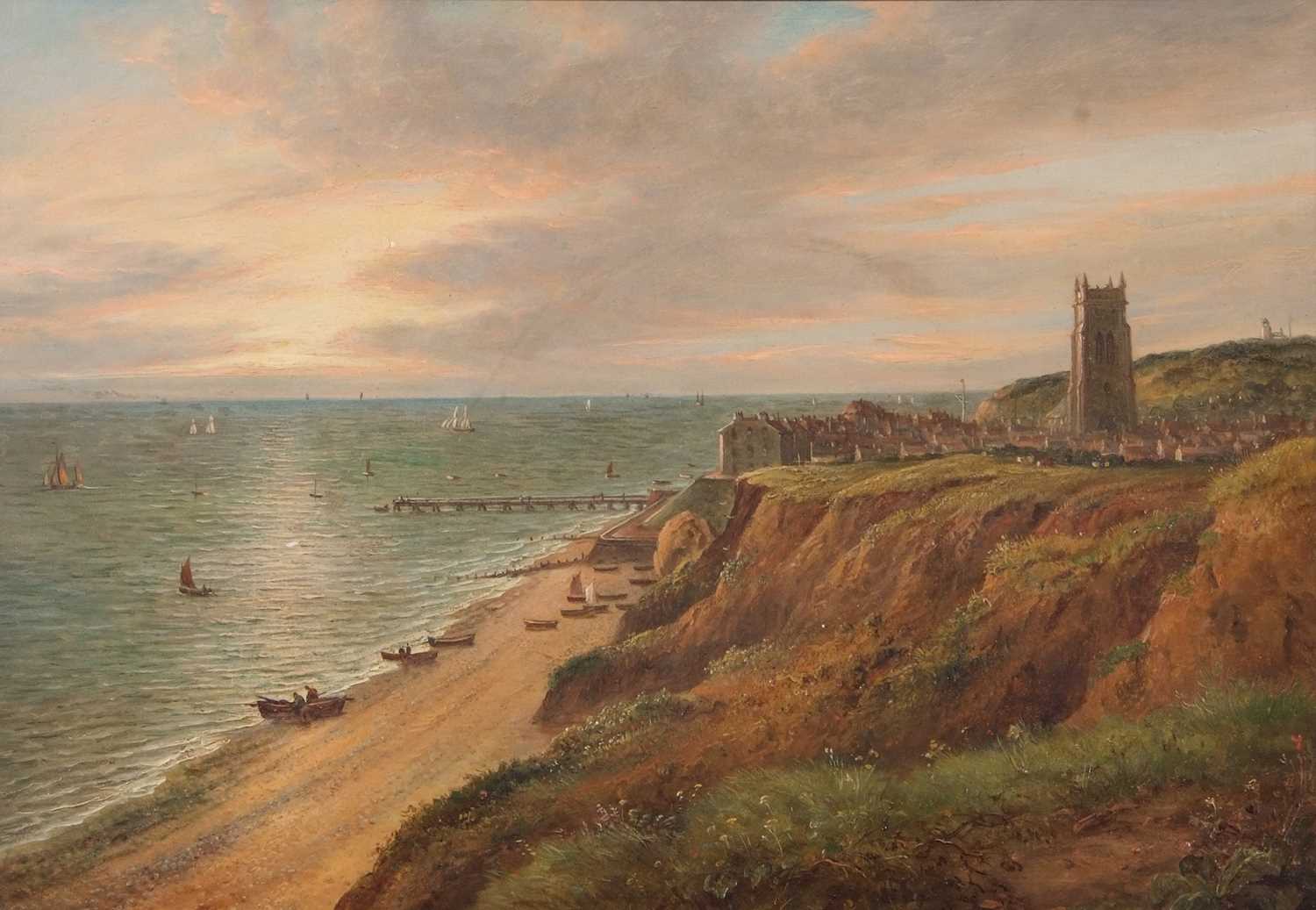 John Moore of Ipswich (1820-1902), "Cromer", oil on board, signed, 13x19ins, framed. - Image 2 of 2