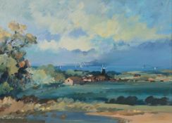 John Burrows (British, 20th century) Burnham Overy, oil on board, signed, 12x16ins, framed