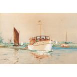 Charles Dixon R.I (1872-1934 Broads Cruiser Horning Ferry