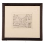 W.F.Greaves (British, 20th century) 'Elm Hill', pencil on paper, signed, 5x6.5ins, framed and