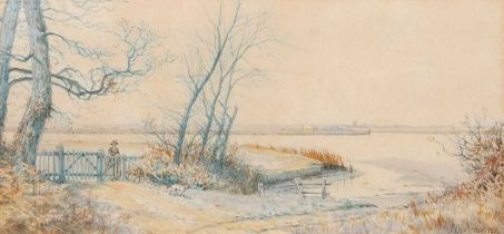 Charles Harmony Harrison (1842-1902), countryside landscape, watercolour, signed and dated 1888,