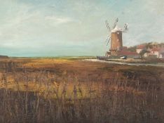 John Tuck (British, 20th century), Cley next the Sea, oil on board, signed,17.5x23.5ins, framed
