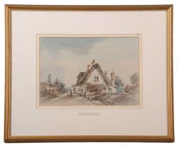 Arthur E Davies RBA RCA (1893-1989), signed watercolour, "Cottage at Attleborough", 34 x 23cm,