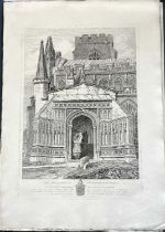 John Sell Cotman (1782-1842) Twelve etchings on paper, including "West Front of Castle Rising