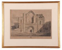 John Sell Cotman (British,1782-1842), 'West Front of Castle Acre Priory', etching from 'A Series