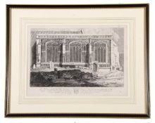 John Sell Cotman (British,1782-1842), 'Thorp Chapel, St. Michael's Church', etching, from ' A series