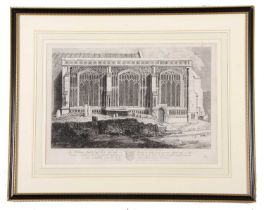 John Sell Cotman (British,1782-1842), 'Thorp Chapel, St. Michael's Church', etching, from ' A series