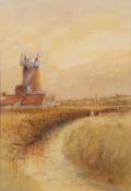 John Tuck (British, 20th century), Cley Mill, watercolour, signed, framed and glazed.