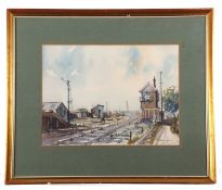 Clifford John (B. 1934) "Vauxhall Station Great Yarmouth" watercolour. 12.5"x17"
