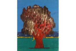 Dany Dasto (b. 1940), A study of a tree under a blue sky, impasto, oil on canvas, signed lower