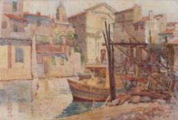 William TODD-BROWN (British 1875-1952) Venetian Backwater, Watercolour, Signed lower right, 9.75"