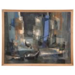 Marcel Mouly (French,1818-2008), Street scene in Spain, giclee on board, signed, 22.5x28.5ins,