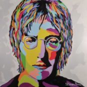 Steven BROWN (Irish b. 1963) John Lennon, Giclée print on canvas, 40" x 40" (101cm x 101cm) (