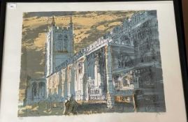 John Piper (British,1903-1992), Long Milford Church, limited edition colour lithograph, 213/275,
