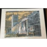 John Piper (British,1903-1992), Long Milford Church, limited edition colour lithograph, 213/275,