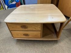 Ercol light elm pandora coffee table, 80cm wide