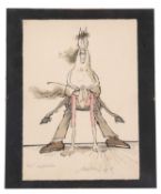 Ronald Searle (British,1920-2011), 'Roughshod Rider', limited edition lithograph, Michel Casse