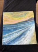 Darren Paul CLARKE (British b. 1973) St Ives Sunset, Oil on canvas