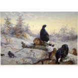 After Archibald Thorburn (British,1860-1935), Grouse in a snow covered landscape, limited edition