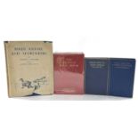Small box containing bird books including Birds Ashore and Aforeshore by Patrick Chalmers,