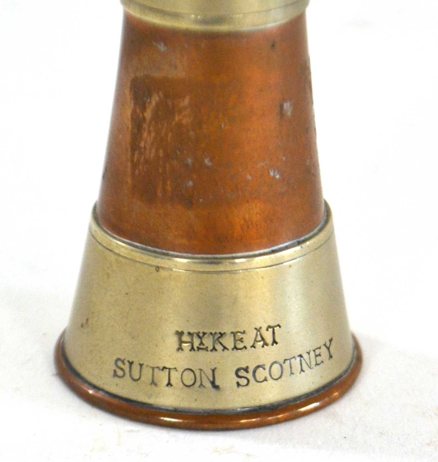 20th Century copper and silver plated mouthpiece and nickel plated bands Hykeat Sutton Scotney - Image 2 of 2