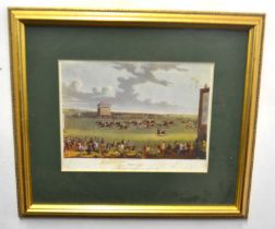 Two sporting prints, hunting and racing interest. To include print of newmarket races by J.Moore and