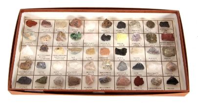 Collection of fifty rock and mineral speciments, coming largely from the Western part of the