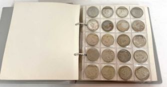 English mixed silver / copper-nickel coinage to include 27 half-crowns, 32 florins, 27 shillings, 26