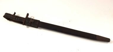 M1917 Enfield bayonet in leather scabbard and frog made by Remmington dated 1913, stamped 1913,