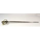 19th Century French Napoleonic War heavy cavalry cuirassier sabre lacking scabbard marked