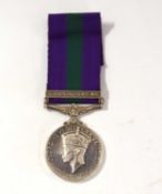 Group of George VI General Service Medal with South East Asian 1945-46 clasp with swivelling