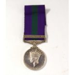 Group of George VI General Service Medal with South East Asian 1945-46 clasp with swivelling